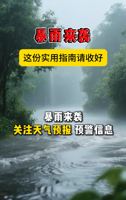 【应急科普】暴雨来袭，这份实用指南请收好