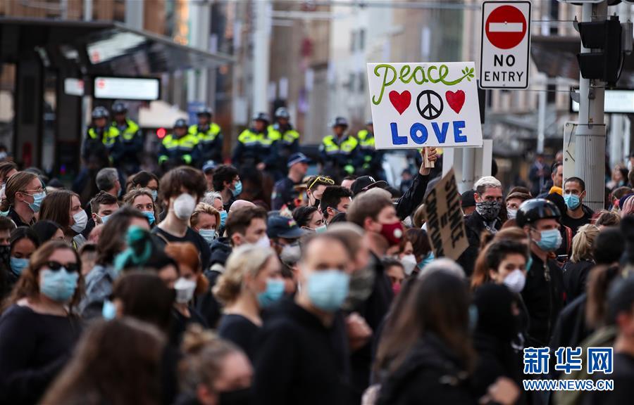 （国际）（1）澳大利亚悉尼举行大型示威活动抗议美国警察暴力执法
