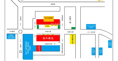 第十四届石博会各场馆平面示意图