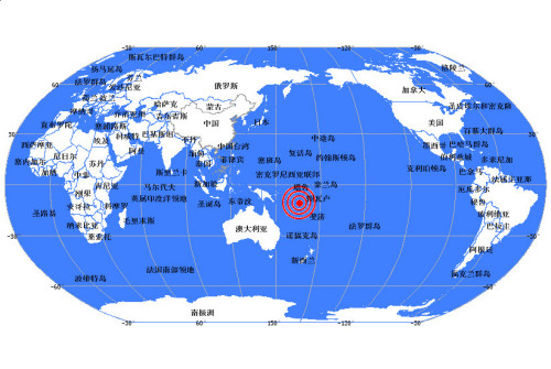 圣克鲁斯群岛附近海域发生多次余震最强达7.6级